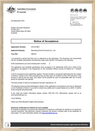 Australia Invention Patent